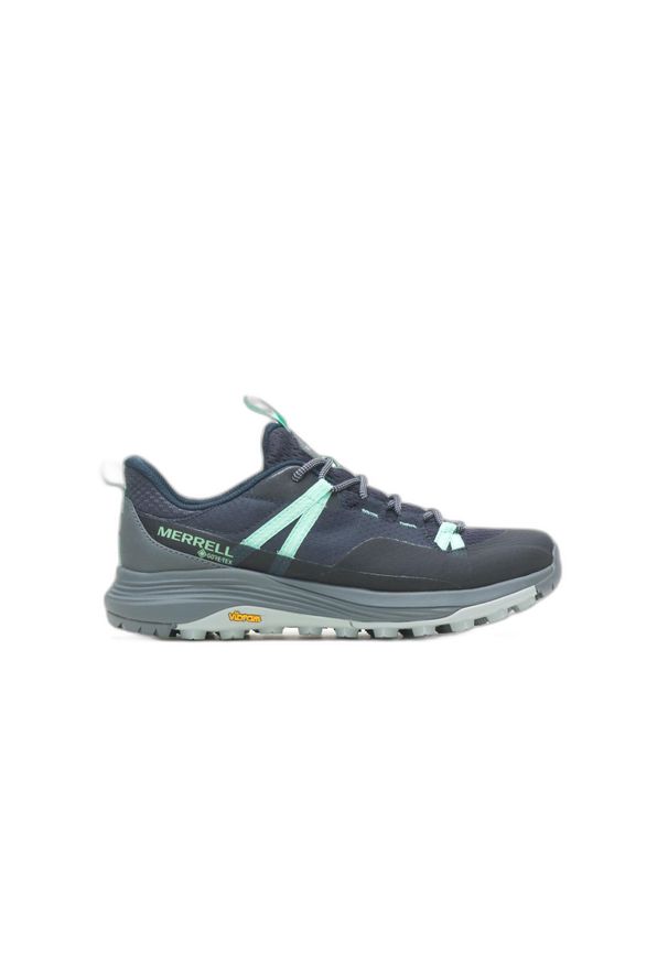 Damskie buty trekkingowe Merrell Siren 4. Zapięcie: sznurówki. Kolor: niebieski. Materiał: syntetyk, tkanina, materiał. Szerokość cholewki: normalna. Styl: sportowy