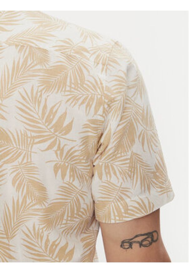 Pierre Cardin Koszula C6 45017.0484 Beżowy Modern Fit. Kolor: beżowy. Materiał: bawełna, len