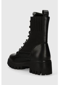 Answear Lab workery damskie kolor czarny na platformie. Nosek buta: okrągły. Zapięcie: sznurówki. Kolor: czarny. Materiał: guma. Obcas: na platformie. Styl: wakacyjny #4