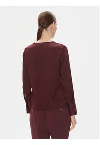 BOSS Bluzka Bidinta 50499749 Bordowy Regular Fit. Kolor: czerwony. Materiał: jedwab