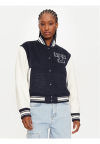 Tommy Jeans Kurtka bomber Letterman DW0DW18845 Granatowy Regular Fit. Kolor: niebieski. Materiał: syntetyk #1