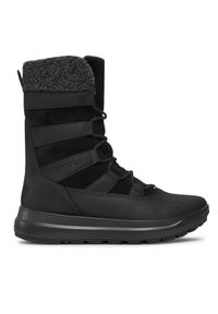 ecco - ECCO Trzewiki Solice Waterproof 42021351052 Czarny. Kolor: czarny. Materiał: nubuk, skóra