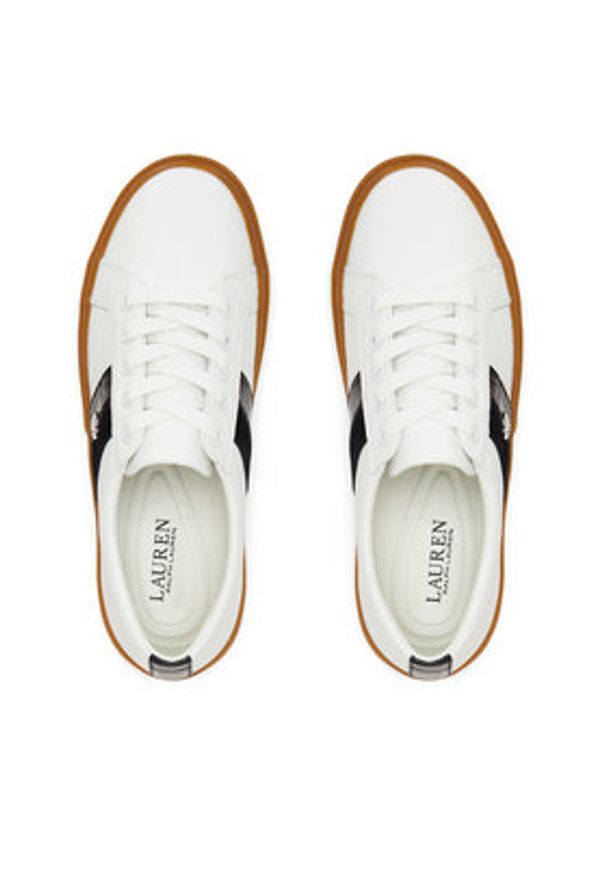 Lauren Ralph Lauren - LAUREN RALPH LAUREN Sneakersy 802951390001 Biały. Kolor: biały. Materiał: skóra