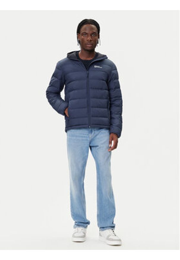 Jack Wolfskin Kurtka puchowa Ather Down 1207671 Granatowy Regular Fit. Kolor: niebieski. Materiał: syntetyk