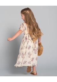 LOVE SHACK FANCY KIDS - Sukienka z jedwabiu 2-12 lat. Kolor: beżowy. Materiał: jedwab. Wzór: aplikacja, kwiaty. Sezon: lato #6