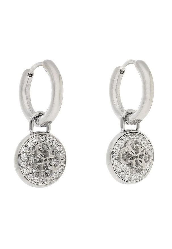 Kolczyki Guess. Materiał: srebrne. Kolor: srebrny