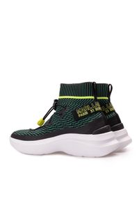 Karl Lagerfeld Sneakersy "Skyline" | KL61861 KGE | Skyline | Kobieta | Czarny, Zielony. Nosek buta: okrągły. Zapięcie: bez zapięcia. Kolor: zielony, wielokolorowy, czarny. Materiał: tkanina. Wzór: aplikacja #3