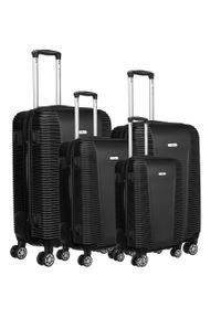 Zestaw walizek podróżnych Peterson PTN 236-SET4 czarny. Kolor: czarny. Materiał: materiał #1
