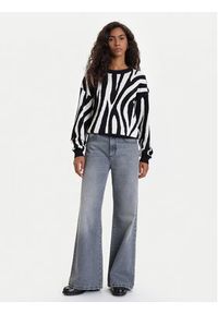 Vero Moda Sweter Siljeanimal 10330808 Biały Regular Fit. Kolor: biały. Materiał: wiskoza #2