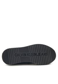 Calvin Klein Jeans Sneakersy Runner Sock Laceup Ny-Lth W YW0YW00840 Czarny. Kolor: czarny. Materiał: zamsz, skóra #7
