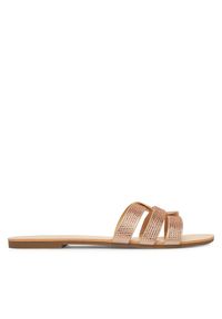 ONLY Shoes Klapki 15340950 Różowe złoto. Kolor: złoty, różowy, wielokolorowy. Materiał: materiał