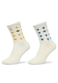 Adidas - Skarpety długie adidas. Kolor: kremowy #1