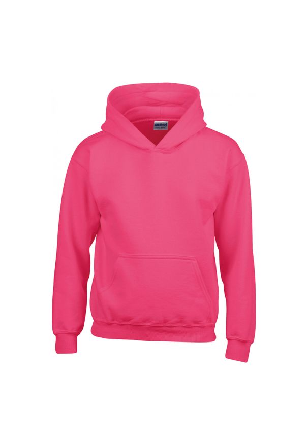 GILDAN - Sweatshirt bluza dziecięca z kapturem Gildan Heavy Blend ®. Typ kołnierza: kaptur. Kolor: różowy