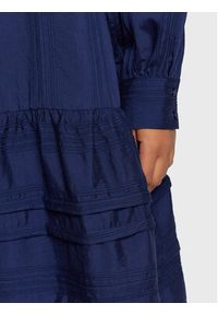 Moss Copenhagen Sukienka koszulowa Renita 17164 Granatowy Relaxed Fit. Kolor: niebieski. Materiał: wiskoza. Typ sukienki: koszulowe