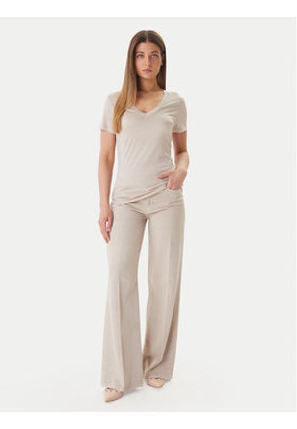 Guess Top 172819 Beżowy Classic Fit. Kolor: beżowy