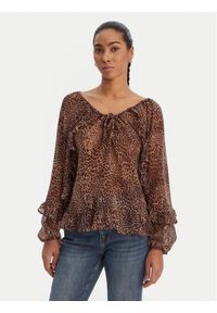 Morgan Bluzka 261-OWAY.F Brązowy Relaxed Fit. Kolor: brązowy. Materiał: syntetyk #1