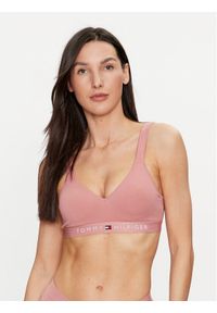 TOMMY HILFIGER - Tommy Hilfiger Biustonosz top UW0UW04612 Różowy. Kolor: różowy. Materiał: bawełna #1
