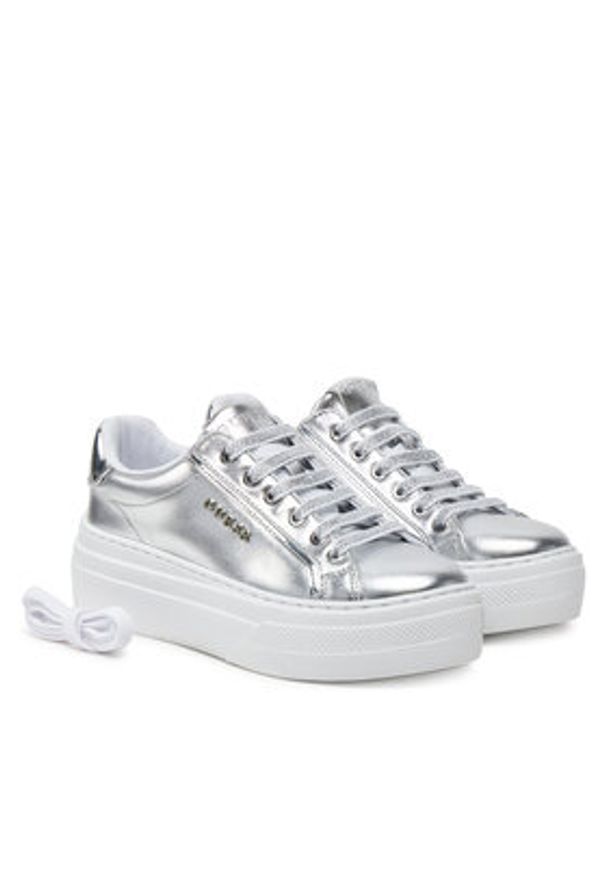 Guess Sneakersy FLJMRI LEL12 Srebrny. Kolor: srebrny. Materiał: skóra