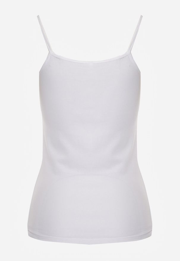 Born2be - Biały Bieliźniany Top z Bawełny Ozdobiony Koronkową Lamówką Bervina. Okazja: na co dzień. Kolor: biały. Materiał: bawełna, koronka. Wzór: aplikacja. Styl: casual, klasyczny