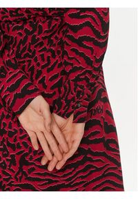 Karl Lagerfeld - KARL LAGERFELD Sukienka koszulowa 240W1300 Bordowy Regular Fit. Typ kołnierza: dekolt w karo. Kolor: czerwony. Materiał: wiskoza. Typ sukienki: koszulowe #4