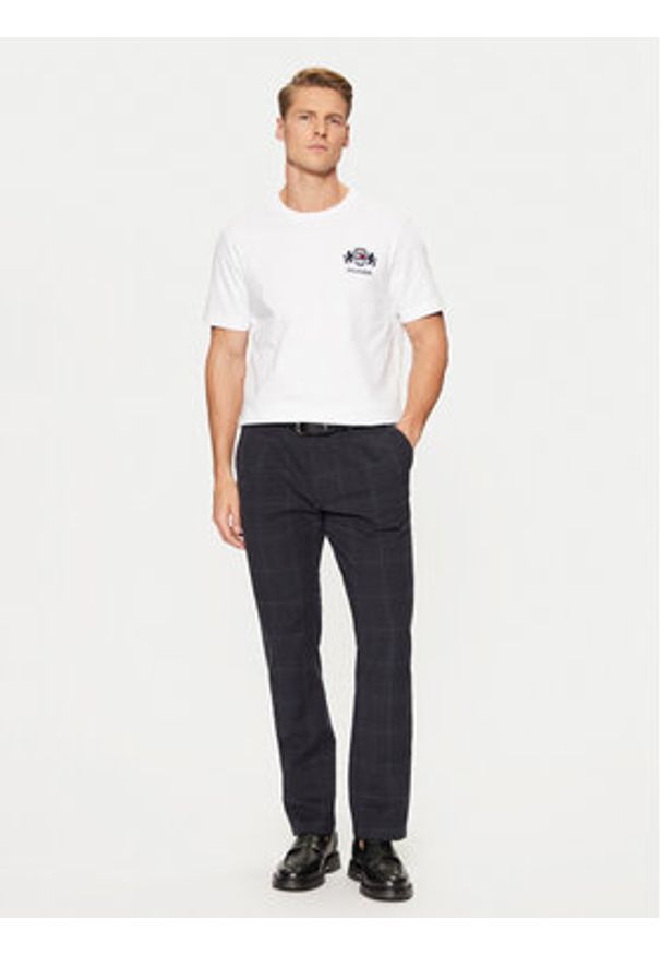 TOMMY HILFIGER - Tommy Hilfiger Chinosy MW0MW37726 Granatowy Tapered Fit. Kolor: niebieski. Materiał: bawełna