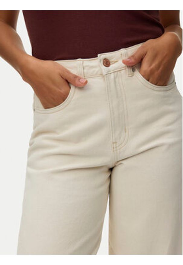Vero Moda Jeansy Zelda 10339347 Beżowy Wide Leg. Kolor: beżowy