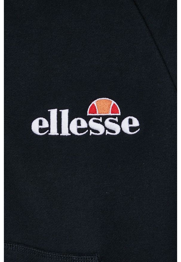 Ellesse - Sukienka. Okazja: na co dzień. Typ kołnierza: kaptur. Kolor: czarny. Materiał: bawełna. Długość rękawa: długi rękaw. Typ sukienki: proste. Styl: casual
