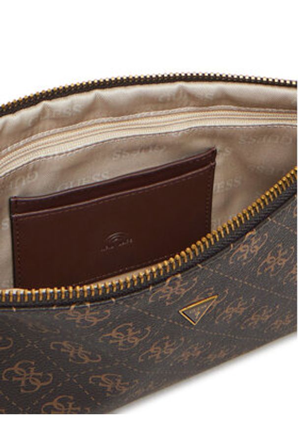 Guess Saszetka PMHULO P5238 Brązowy. Kolor: brązowy. Materiał: skóra
