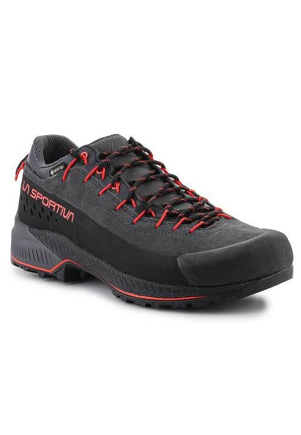 LA SPORTIVA - Buty do chodzenia męskie La Sportiva Tx4 Evo Gtx Carbon Cherry Tomato. Zapięcie: sznurówki. Kolor: szary. Materiał: skóra, syntetyk, tkanina, materiał. Szerokość cholewki: normalna. Sport: turystyka piesza