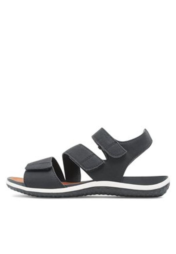 Geox Sandały D Sandal Vega D35R6A000EKC9999 Czarny. Kolor: czarny. Materiał: skóra