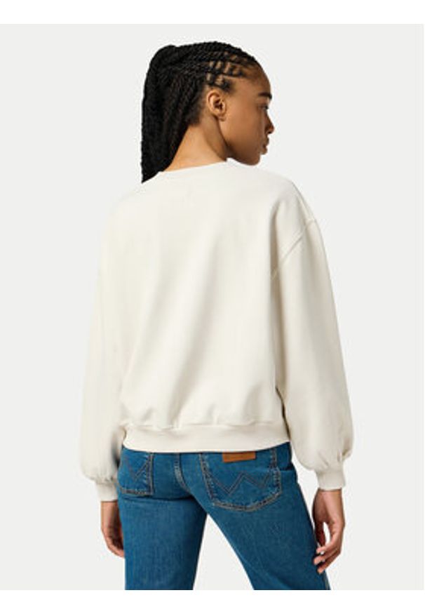 Wrangler Bluza 112356457 Écru Oversize. Materiał: bawełna