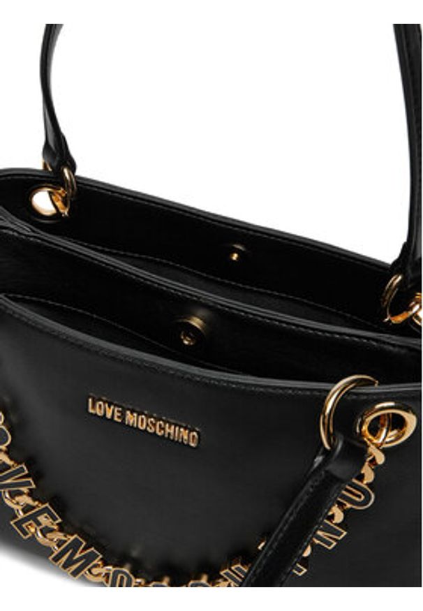 Love Moschino - LOVE MOSCHINO Torebka JC4073PP1ML1300A Czarny. Kolor: czarny. Materiał: skórzane
