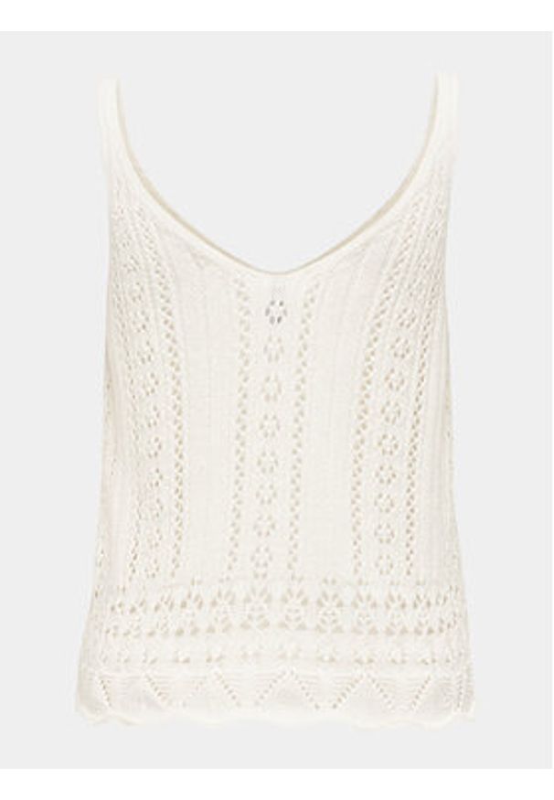 only - ONLY Top Lyzet 15277573 Écru Regular Fit. Materiał: syntetyk, bawełna