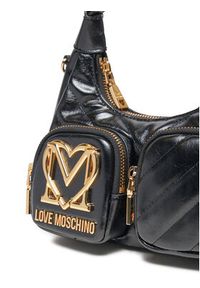 Love Moschino - LOVE MOSCHINO Torebka JC4320PP0LKM0000 Czarny. Kolor: czarny. Materiał: skórzane #4