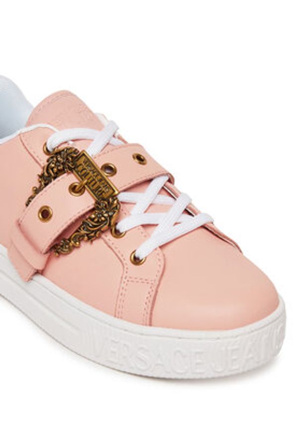Versace Jeans Couture Sneakersy 78VA3SK9 Różowy. Kolor: różowy. Materiał: skóra