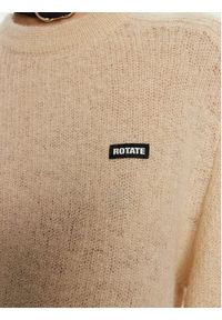 ROTATE Sweter Brandy 1128671876 Beżowy Regular Fit. Kolor: beżowy. Materiał: wełna, syntetyk