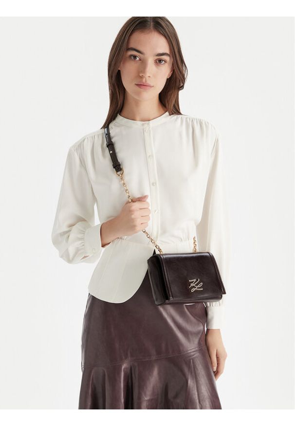 Karl Lagerfeld - KARL LAGERFELD Torebka A4W30106 Brązowy. Kolor: brązowy. Materiał: skórzane