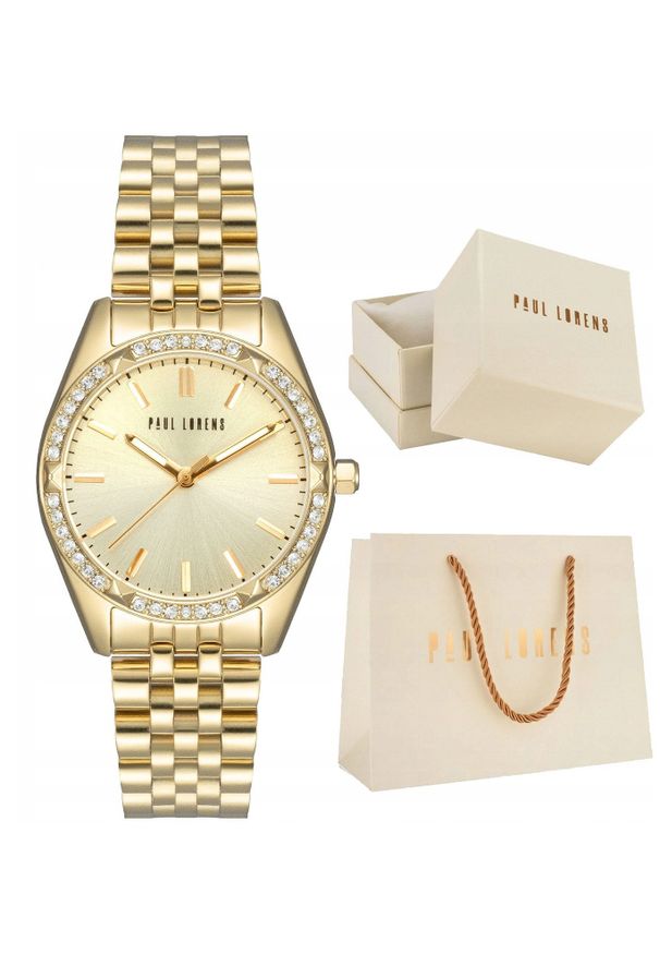 Zegarek damski Paul Lorens DIANE złoty Z GRAWEREM. Kolor: złoty