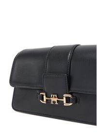 TOMMY HILFIGER - Tommy Hilfiger Torebka Heritage Leather Crossover AW0AW17212 Czarny. Kolor: czarny. Materiał: skórzane #6
