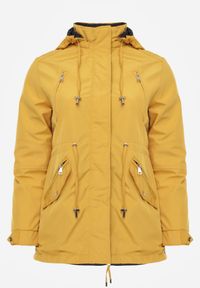 Born2be - Żółto-Granatowa Przejściowa Kurtka Dwustronna Parka z Pikowaniem i Kapturem Tidare. Okazja: na spacer, na co dzień. Kolekcja: plus size. Kolor: żółty. Materiał: poliester, jeans. Styl: casual, sportowy #3