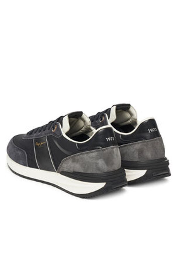 Pepe Jeans Sneakersy Buster Serie M PMS600008 Czarny. Kolor: czarny. Materiał: zamsz, skóra