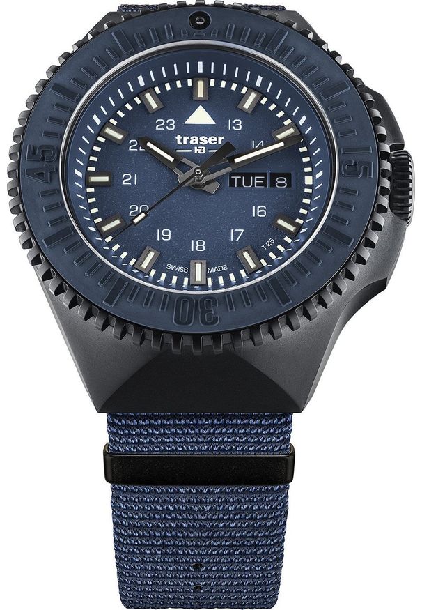 Zegarek Traser Zegarek męski Traser TS-109856 niebieski. Kolor: niebieski
