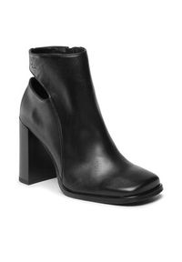 Calvin Klein Jeans Botki Heel Zip Boot Lth YW0YW01070 Czarny. Kolor: czarny. Materiał: skóra