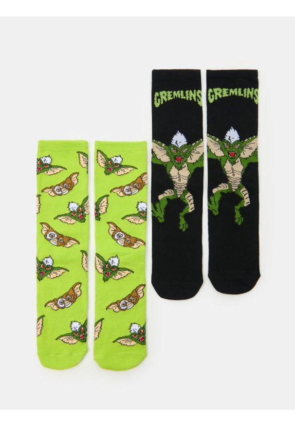 Sinsay - Wzorzyste skarpetki 2 pack Gremlins - wielobarwny