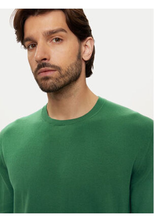 United Colors of Benetton - United Colors Of Benetton Sweter 10CVU1N60 Zielony Regular Fit. Kolor: zielony. Materiał: bawełna