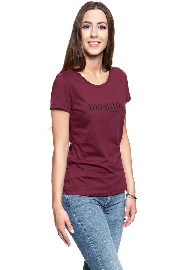 Mustang - MUSTANG T SHIRT DAMSKI Alexia C Print PORT ROYALE 1008395 7193. Wzór: nadruk