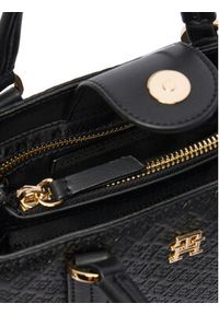 TOMMY HILFIGER - Tommy Hilfiger Torebka Th Daily Mini Tote Mono AW0AW18416 Czarny. Kolor: czarny. Materiał: skórzane #5