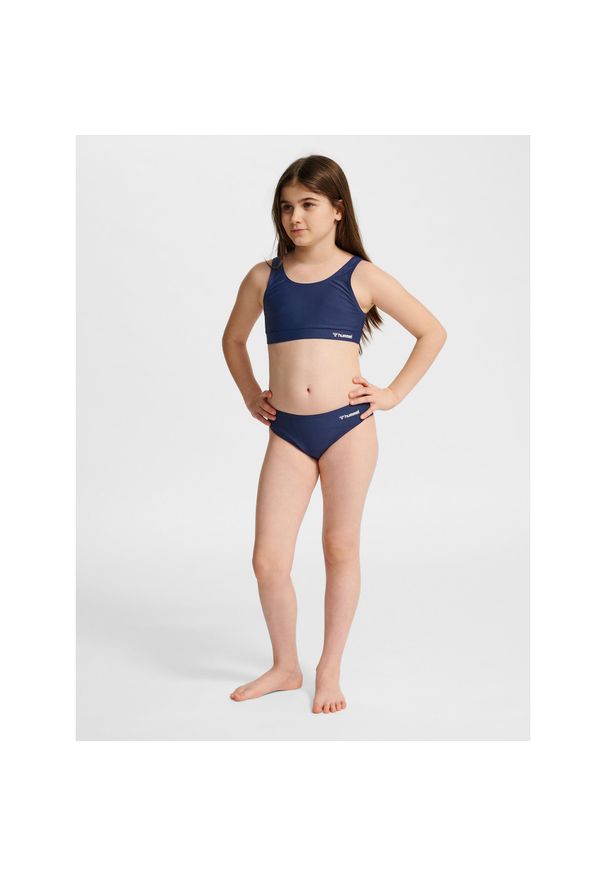 Dziewczęcy dwuczęściowy kostium kąpielowy Hummel Sun. Kolor: niebieski