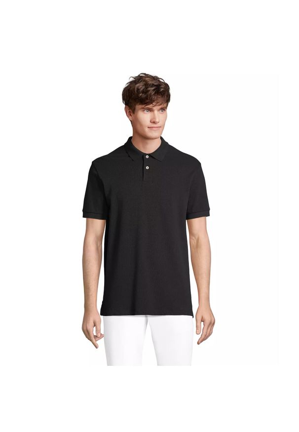 SOL'S - Polo Sol's Pacific. Okazja: na co dzień. Typ kołnierza: polo. Kolor: czarny. Styl: casual