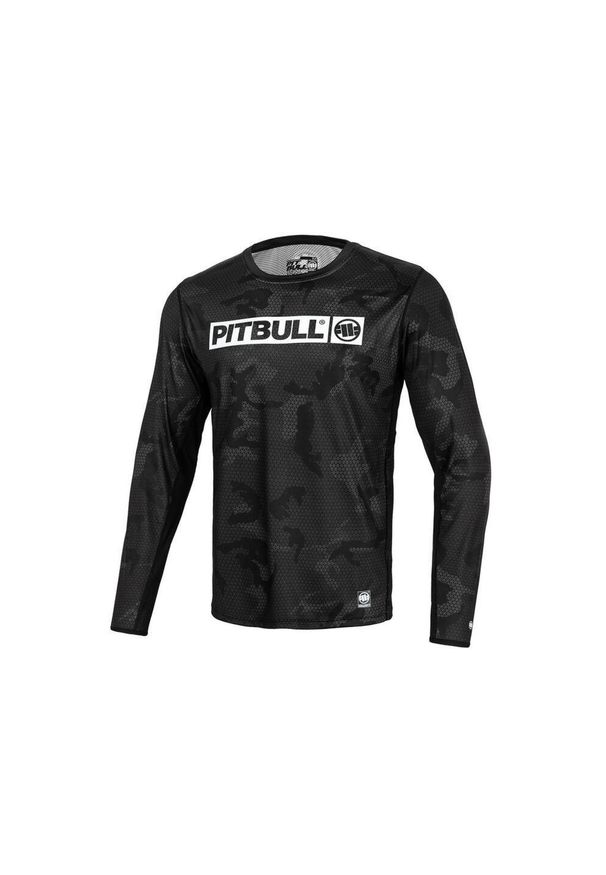 PITBULL - Longsleeve męski Pitbull Mesh Performance Pro plus Hilltop Sports. Kolor: czarny. Materiał: mesh. Długość rękawa: długi rękaw